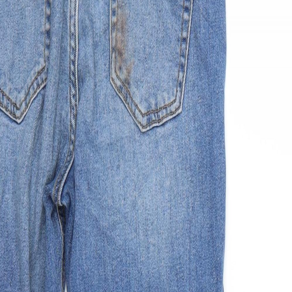 Denim & Co. Womens Blue Straight Jeans Size 8 L27 in
