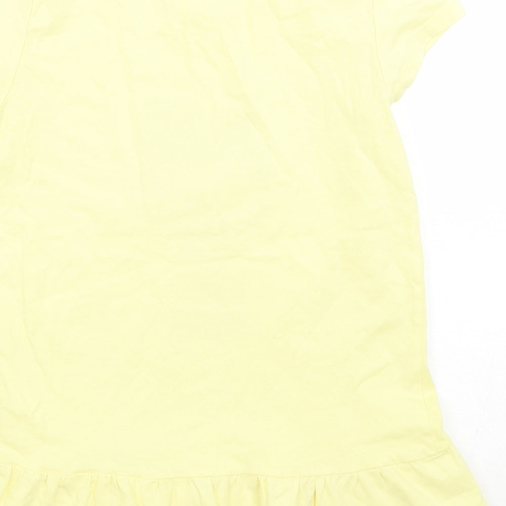 H&M Girls Yellow Basic T-Shirt Size 9 Years