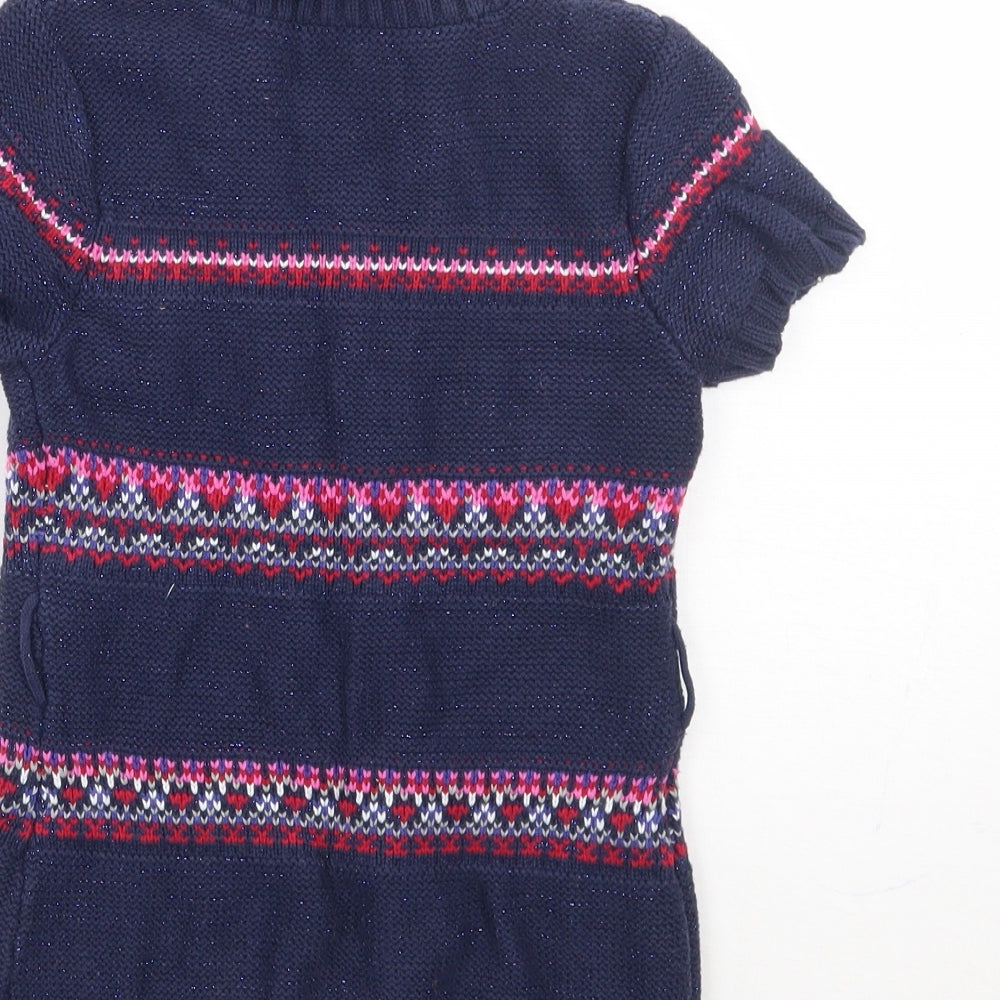 Matalan Girls Purple Fair Isle Cardigan Jumper Size 18-24 Months