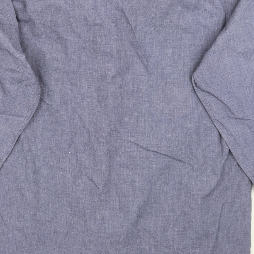 George Mens Blue Button-Up Size 15.5