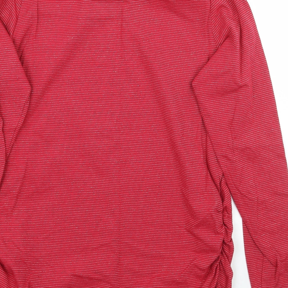 Blooming Marvellous Womens Red Striped Basic T-Shirt Size M