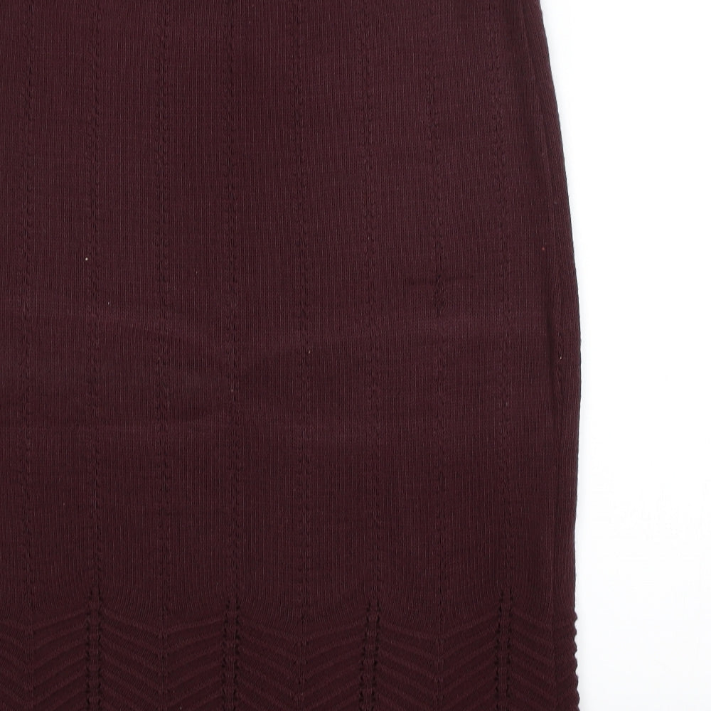 TRUWORTHS Womens Purple Argyle/Diamond Straight & Pencil Skirt Size 8