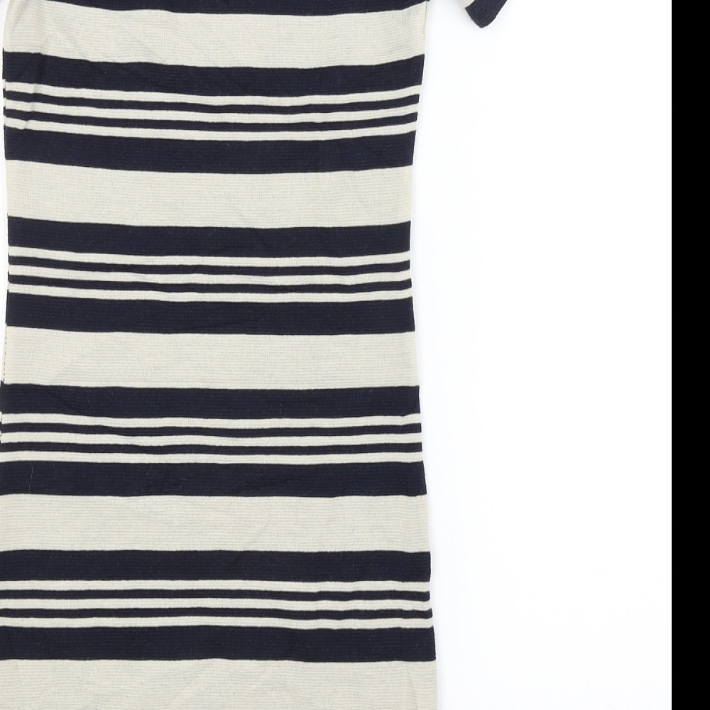 Topshop Womens Multicoloured Striped Pencil Dress Size 8