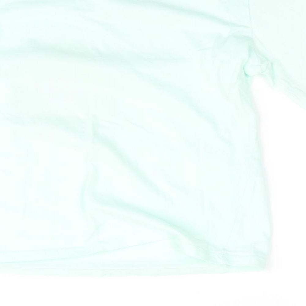 Preworn Girls Green Solid Pyjama Top - Avo Great Day