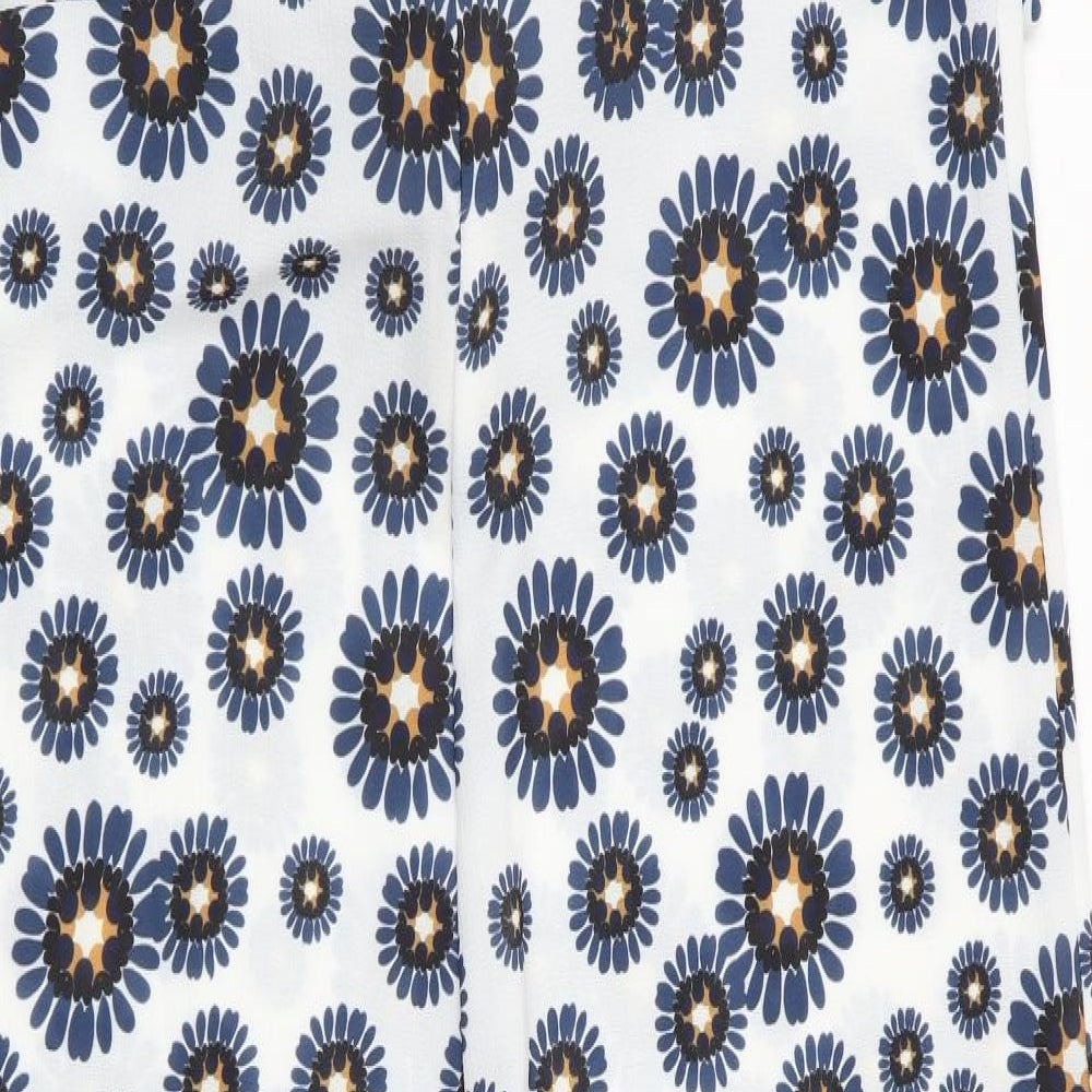 Talco Womens Blue Floral Jumpsuit One-Piece Size S L25 in