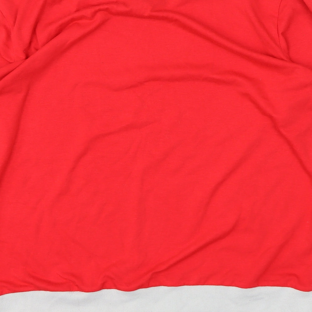 Fashion Womens Red Pullover Jumper Size M