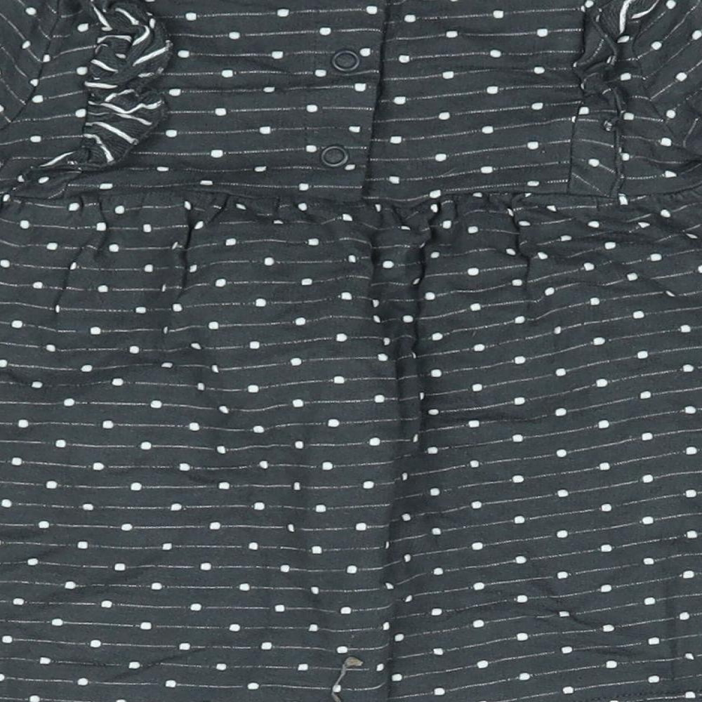 George Girls Grey Polka Dot A-Line Size 3-6 Months