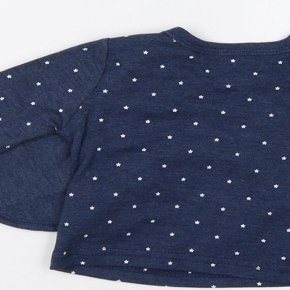Sterling Baby Baby Blue Basic T-Shirt Size 0-3 Months - Star Print