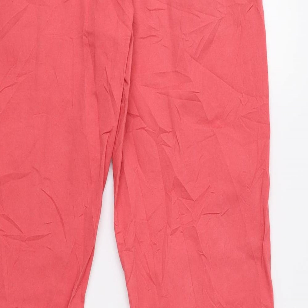 Carry Camel Womens Pink Trousers Size 12 L29 in
