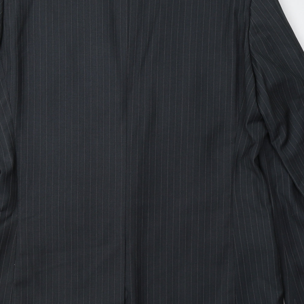 Butler & Webb Mens Blue Striped Jacket Blazer Size 40