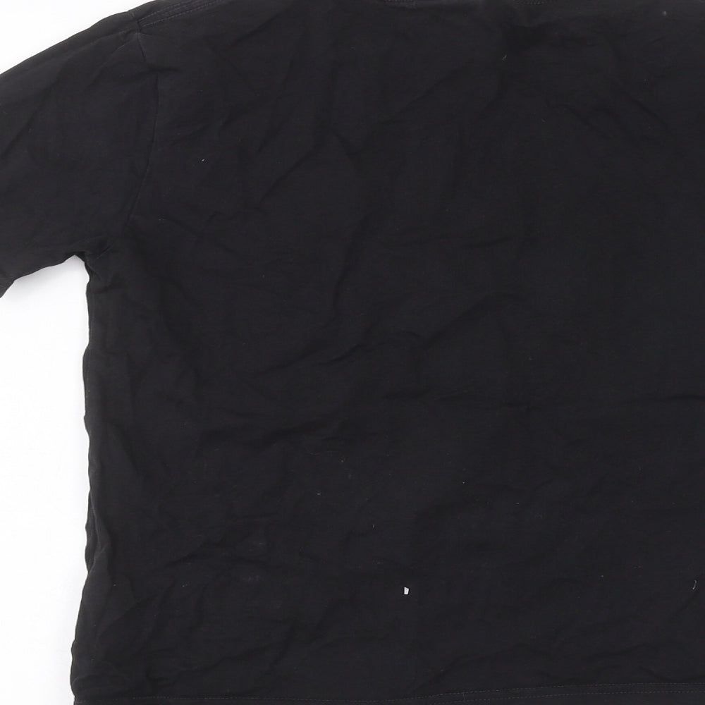 No Fear Girls Black Basic T-Shirt Size 11-12 Years