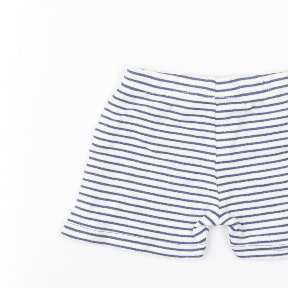 George Baby White Striped Cropped Trousers Size 3-6 Months