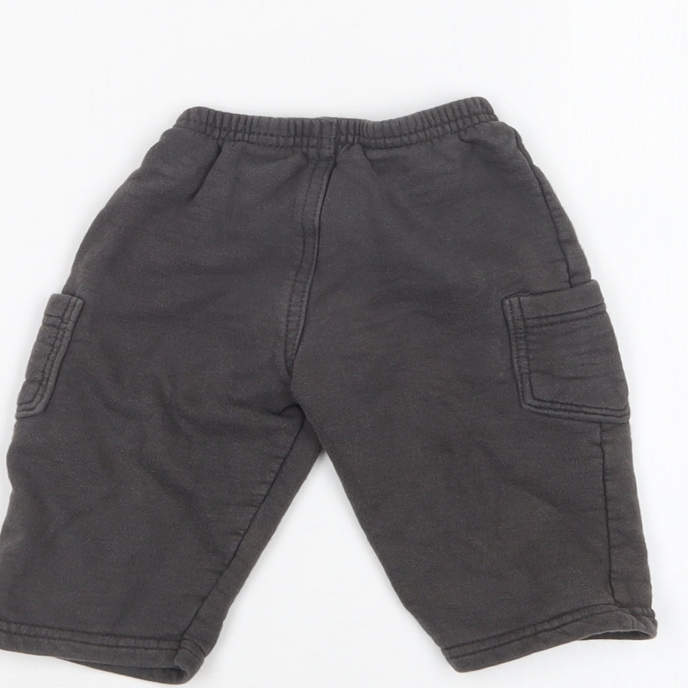 BRANDILI Boys Grey Jogger Trousers Size 6-9 Months
