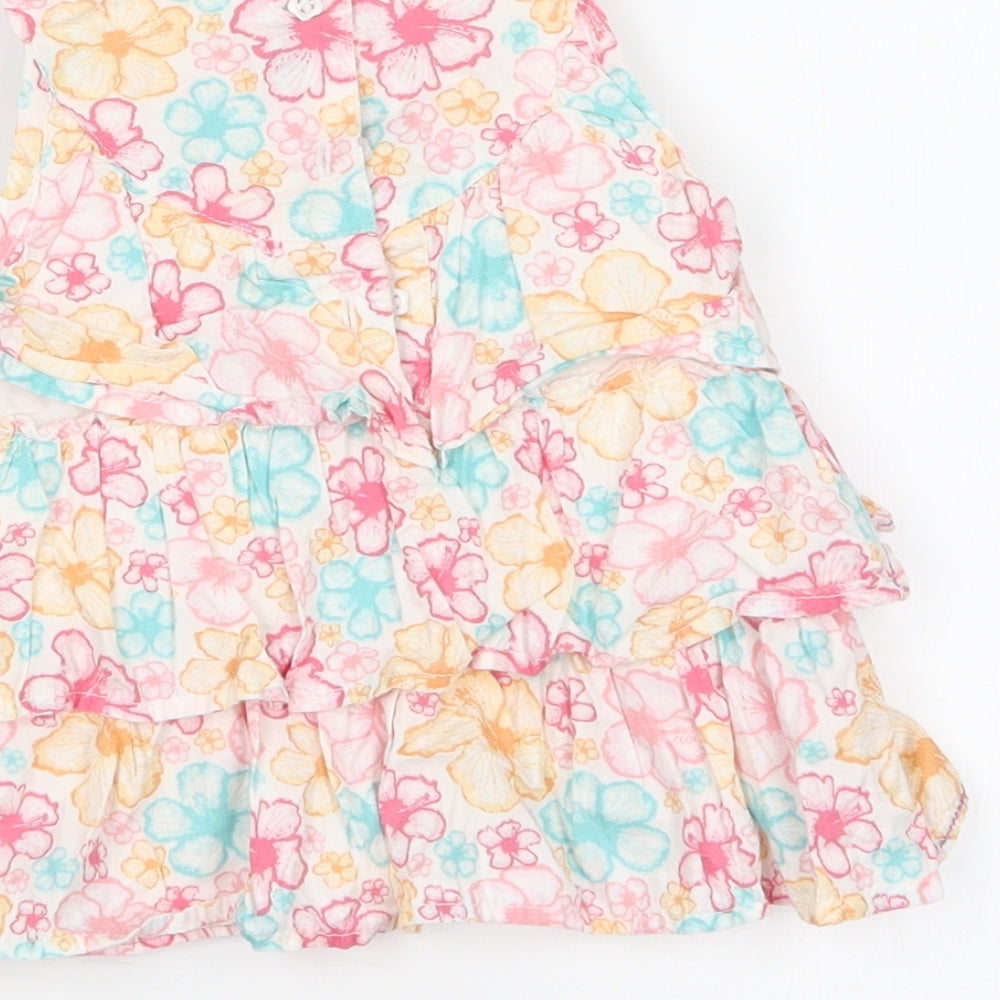 Mothercare Girls Multicoloured Floral Basic T-Shirt Size 3-6 Months