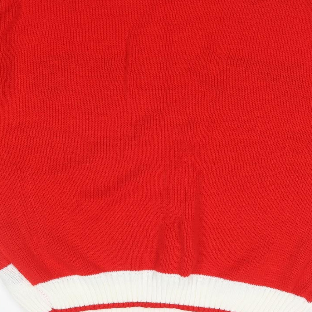 GAZELLE Womens Red Pullover Sweatshirt Size M - CHRISTMAS
