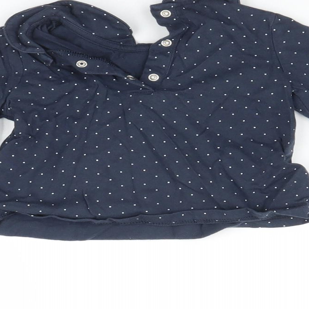 Nutmeg Baby Blue Spotted Basic T-Shirt Size 9-12 Months