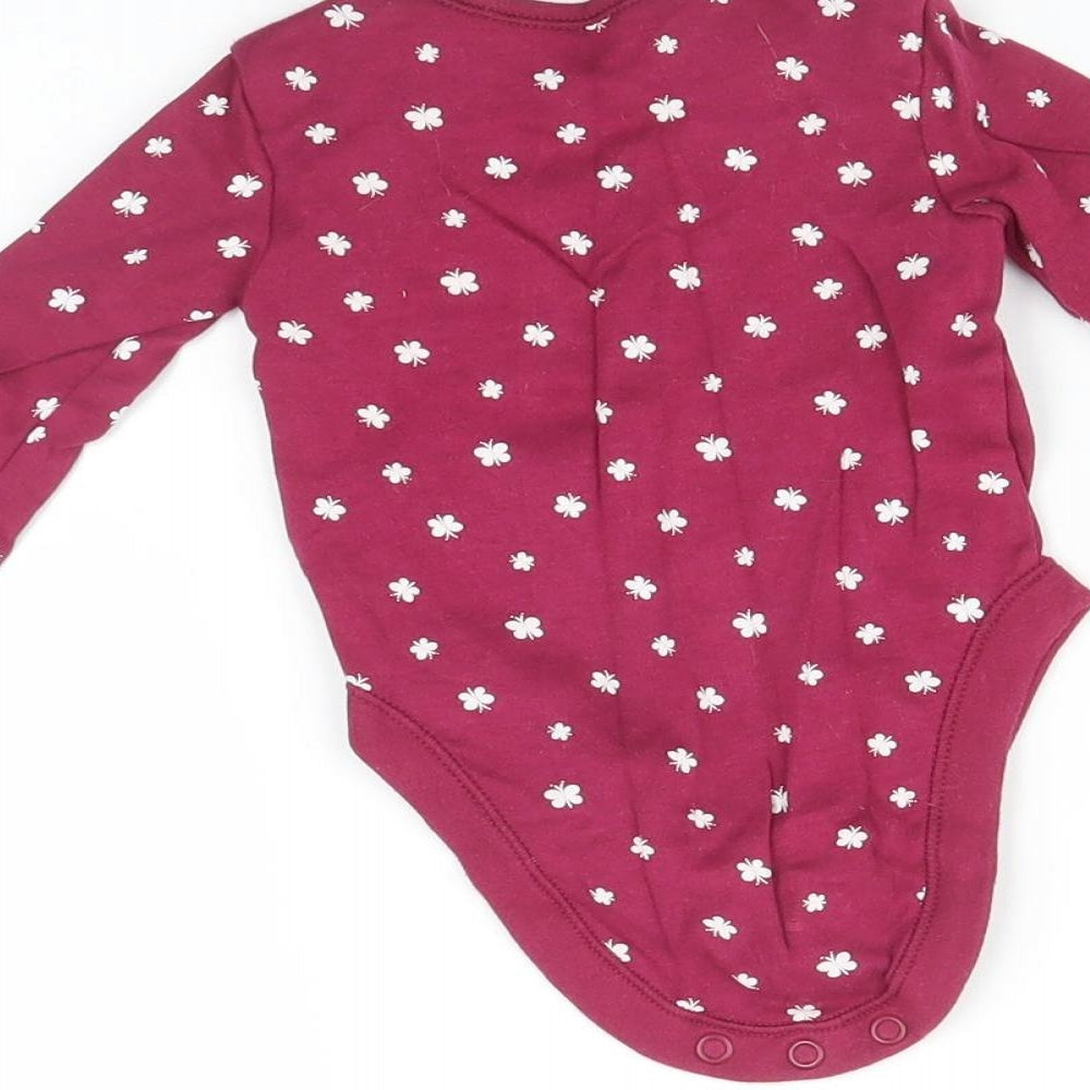 George Baby Purple Babygrow One-Piece Size 3-6 Months - Butterfly print
