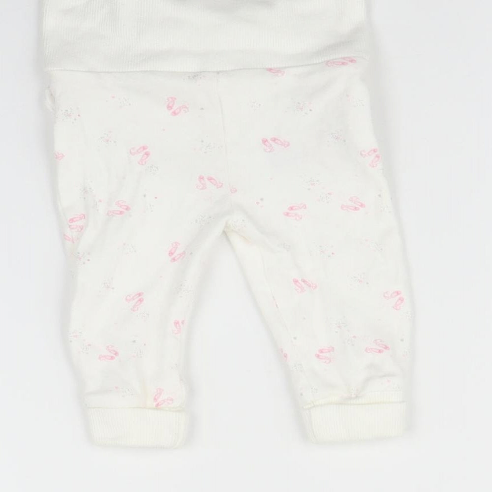 Mothercare Baby White Floral Leggings Size 3-6 Months
