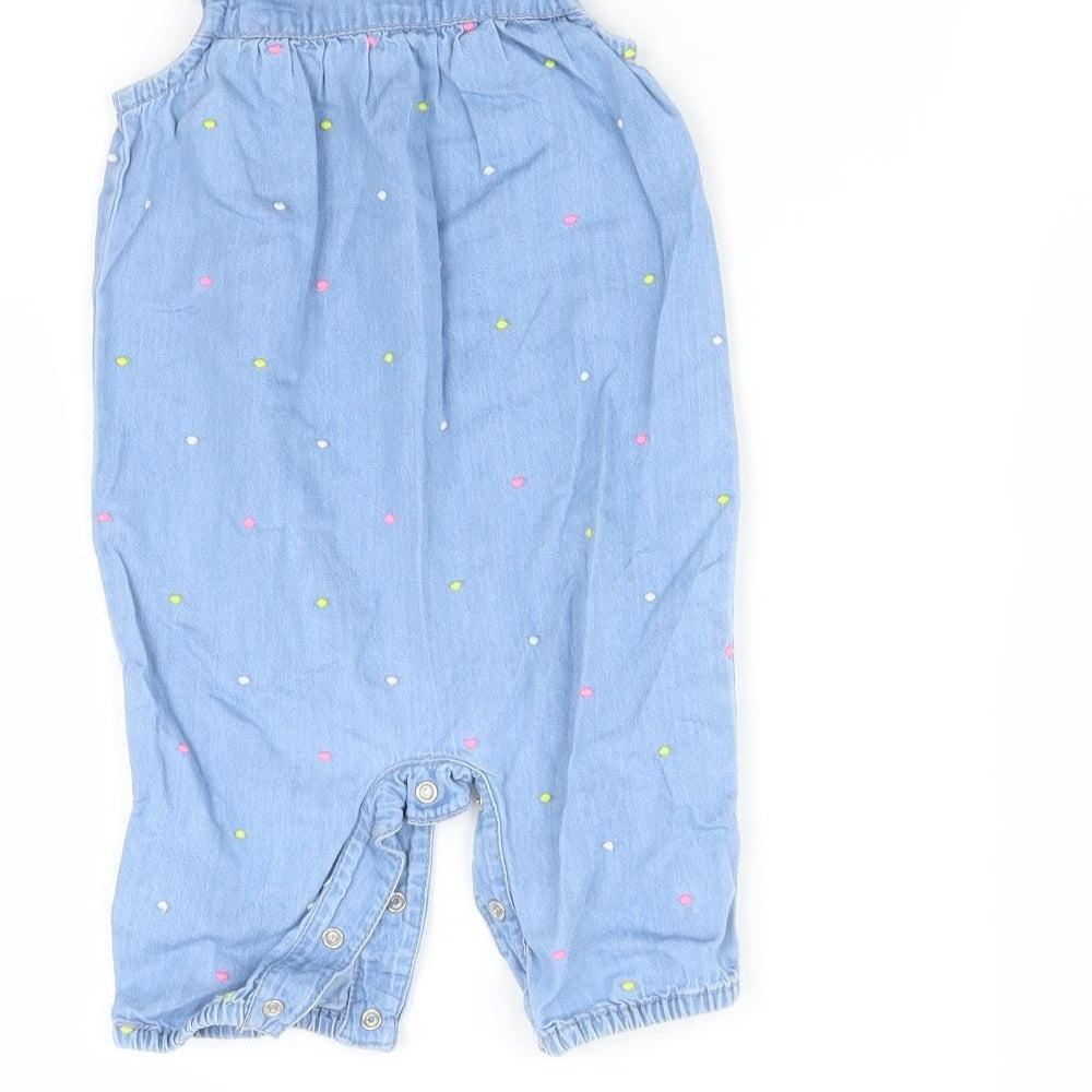 F&F Baby Blue Spotted Romper One-Piece Size 3-6 Months