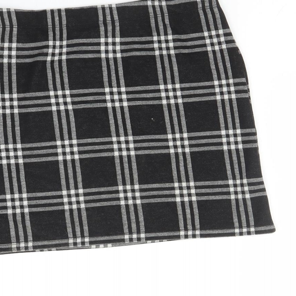 Miss Girls Grey Check A-Line Skirt Size 12 Years