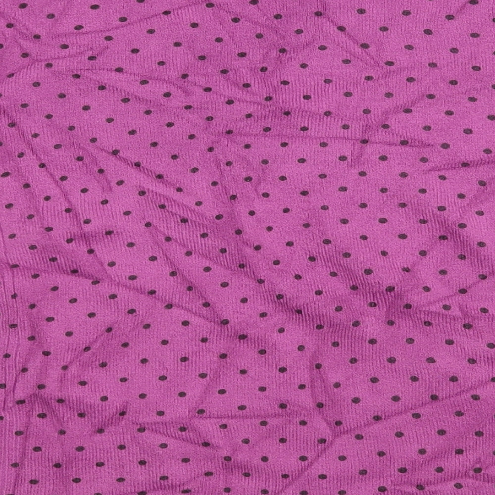 Touch Womens Pink Polka Dot Pullover Jumper Size L