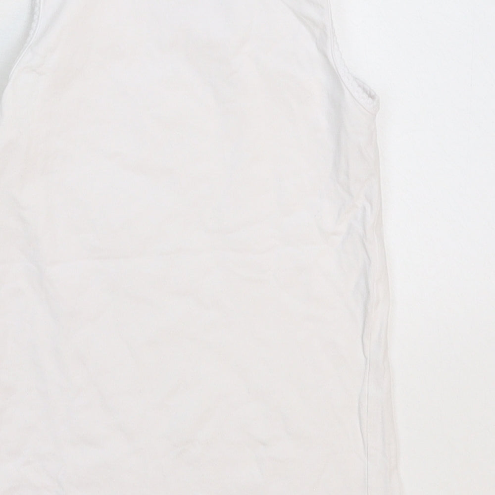 H&M Girls White Basic Tank Size 7-8 Years