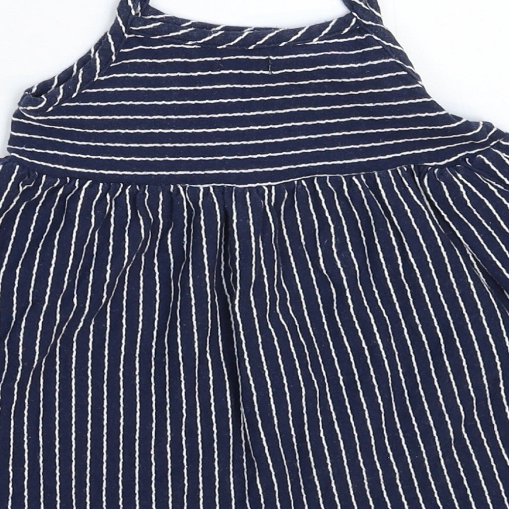 NEXT Girls Blue Striped Fit & Flare Size 12-18 Months