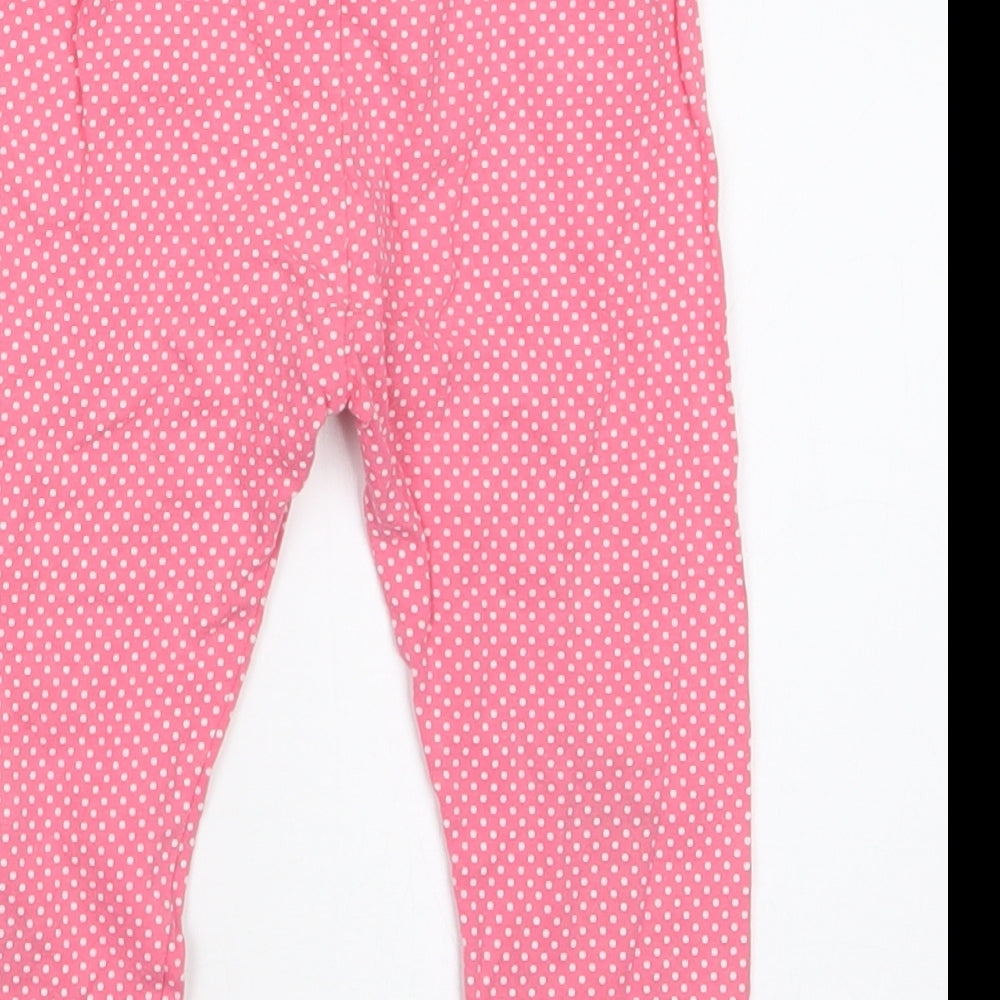 Mothercare Girls Pink Polka Dot Carrot Trousers Size 4-5 Years - Hello Kitty