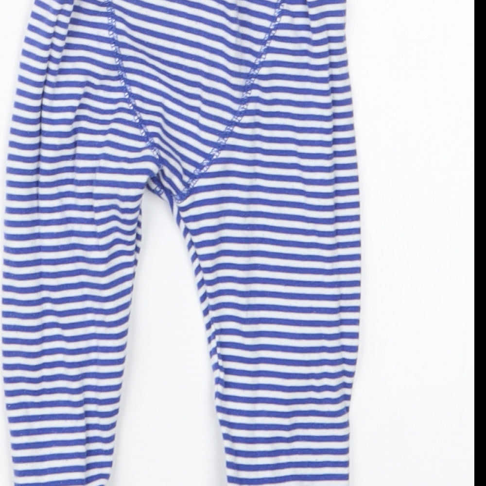 Next Boys Blue Striped Capri Trousers Size 12-18 Months