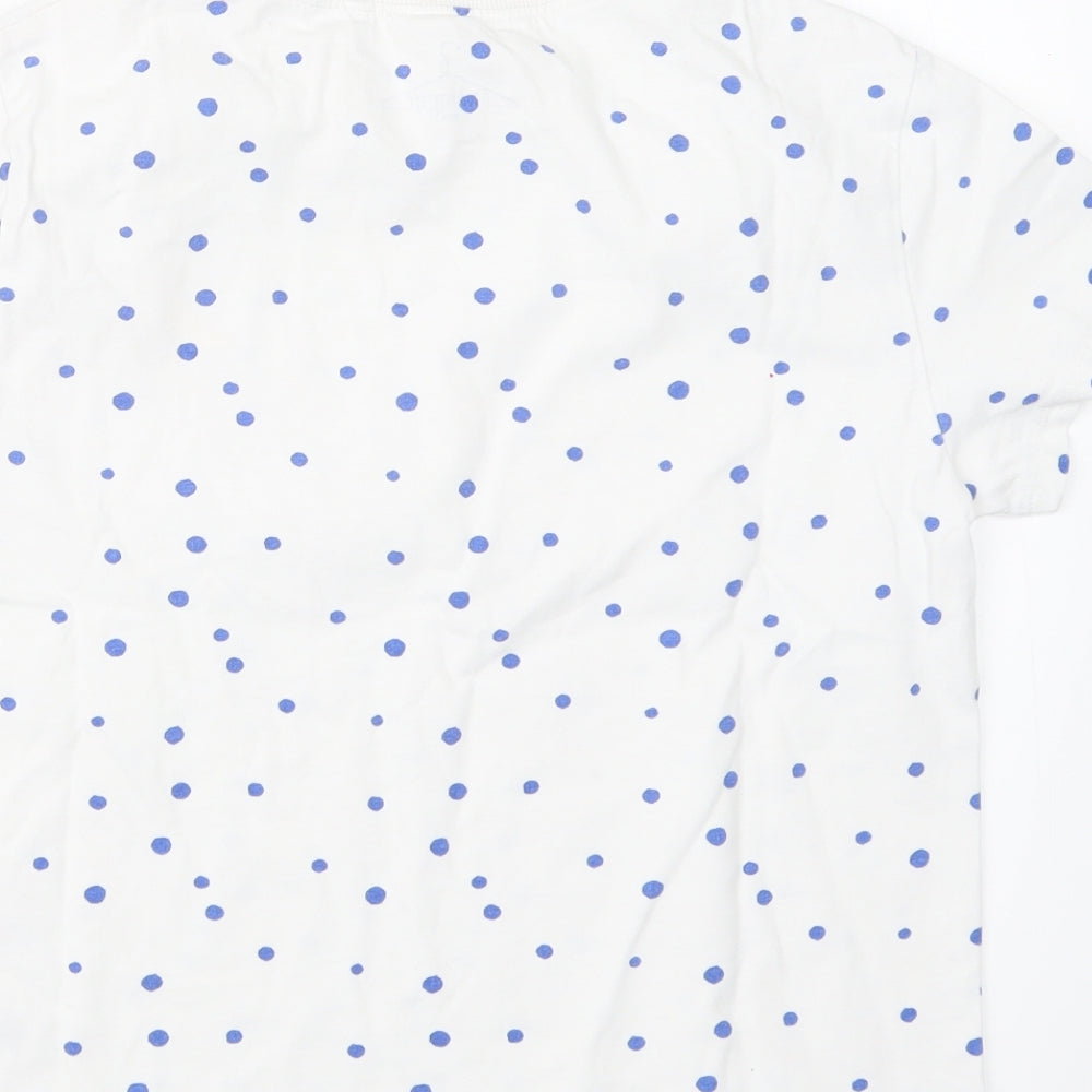 NEXT Girls Blue Polka Dot Basic T-Shirt Size 10 Years