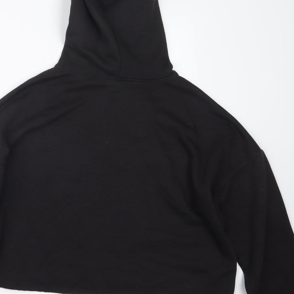 New Look Girls Black Pullover Hoodie Size 14-15 Years
