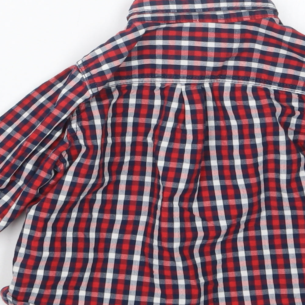 Mothercare Boys Blue Check Basic Button-Up Size 12-18 Months
