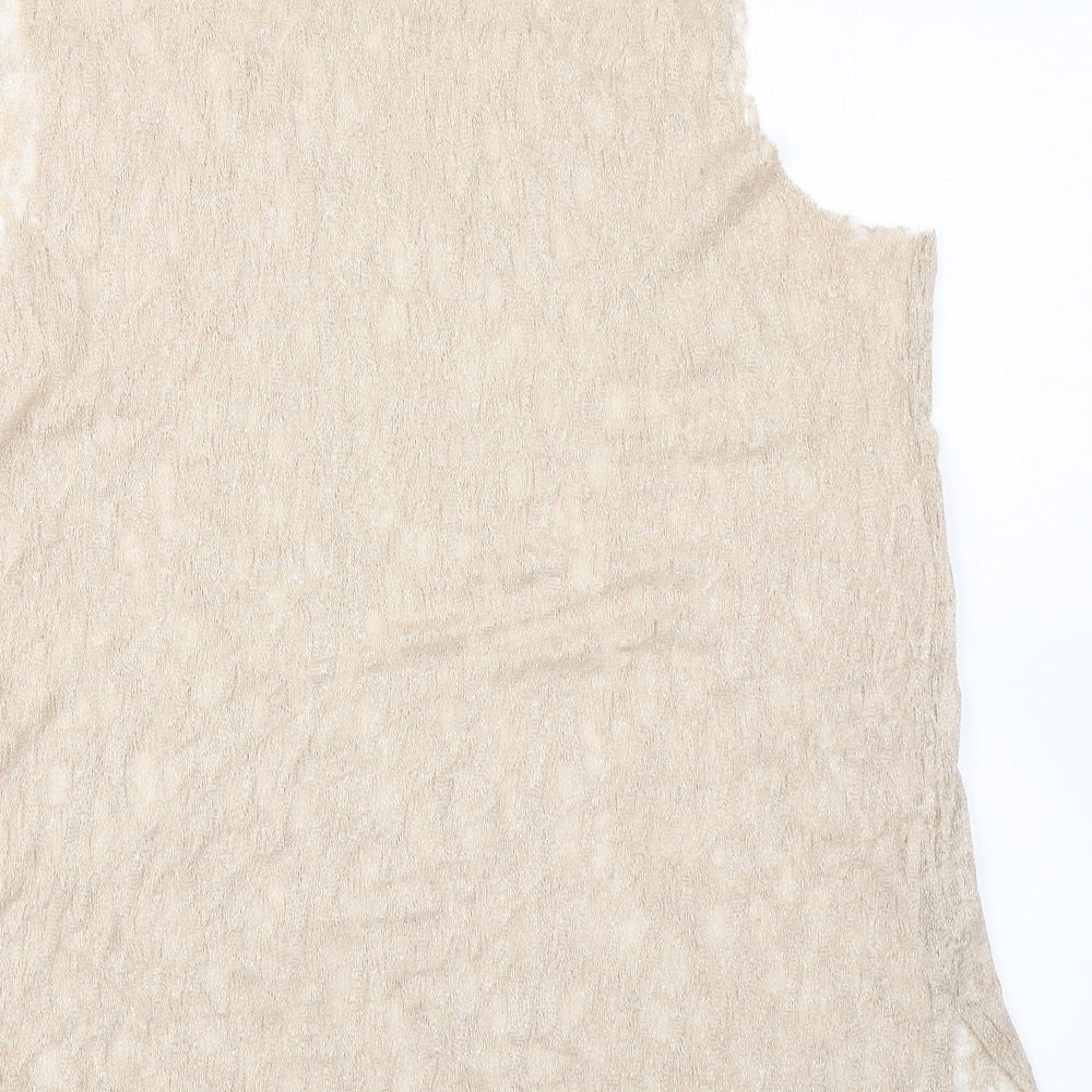 Topshop Womens Beige Basic Tank Size 16