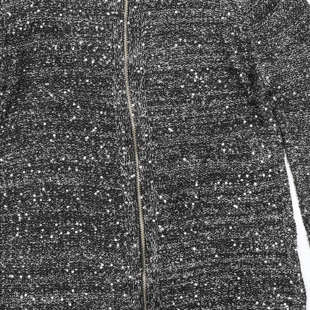 QED London Womens Silver Knit Pullover Jumper Size M