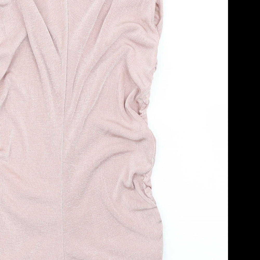 V By Very Womens Pink Basic T-Shirt Size 12