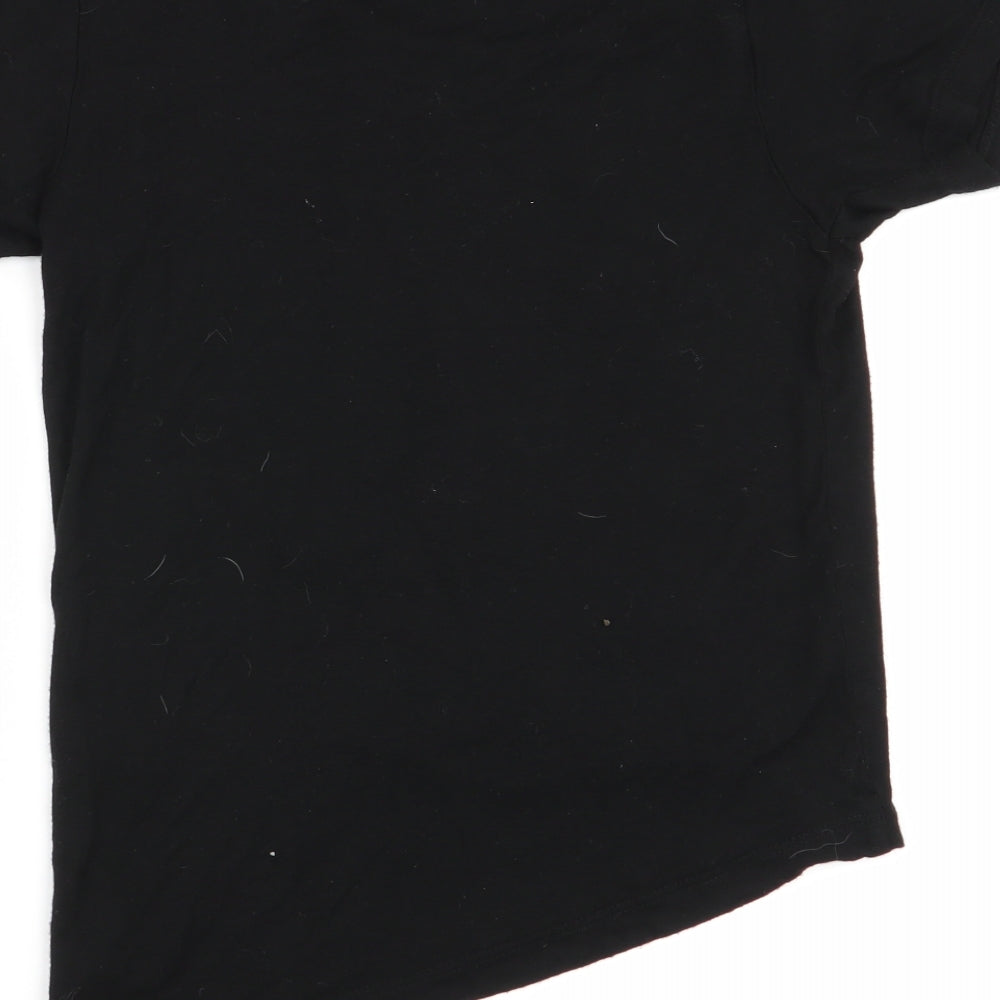 Primark Girls Black Basic T-Shirt Size 7-8 Years