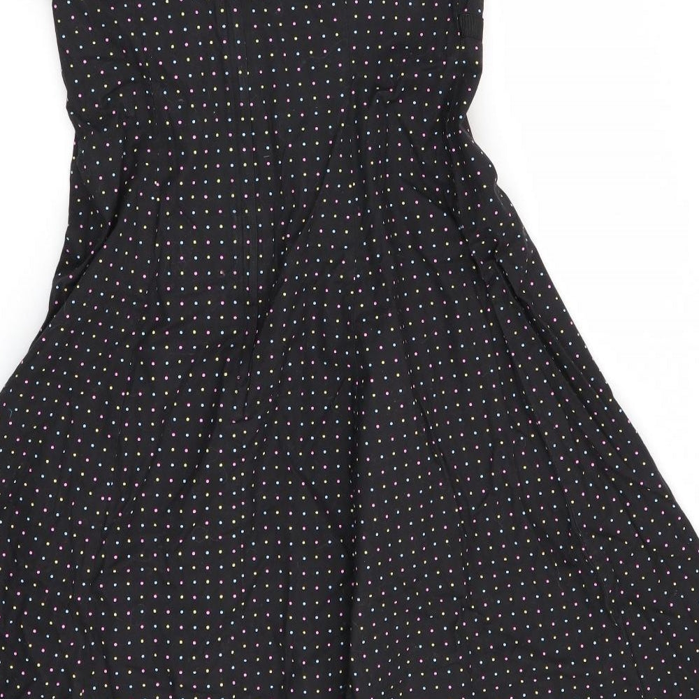 New Look Womens Black Polka Dot Fit & Flare Size 12