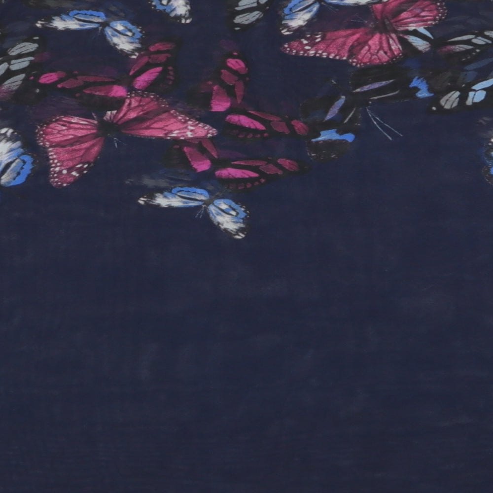 NEXT Womens Blue Floral Basic Blouse Size 10