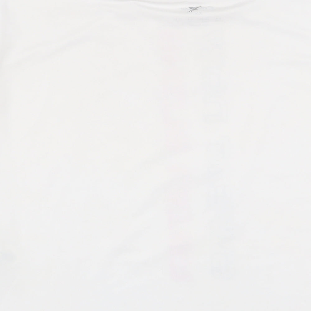 workout Womens White Basic T-Shirt Size 6