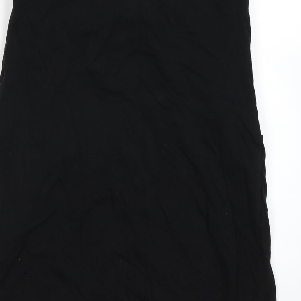Brand and care label for Denim co women’s black basic t-shirt, size UK 12