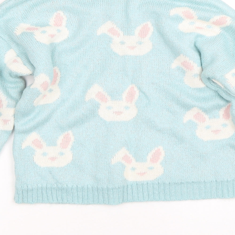 Peacocks Womens Blue Pullover Jumper Size S