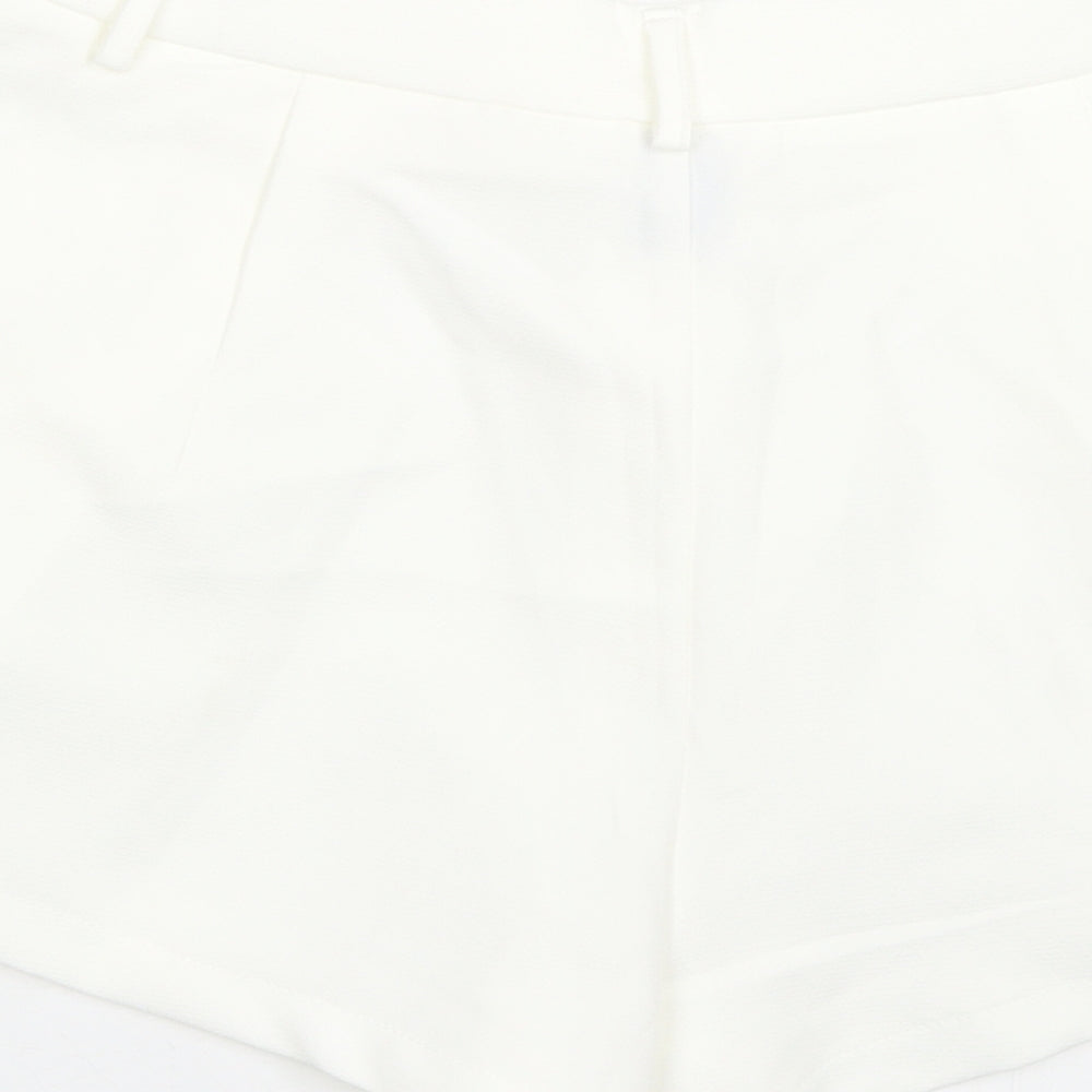 SHEIN Womens White Paperbag Shorts Size S