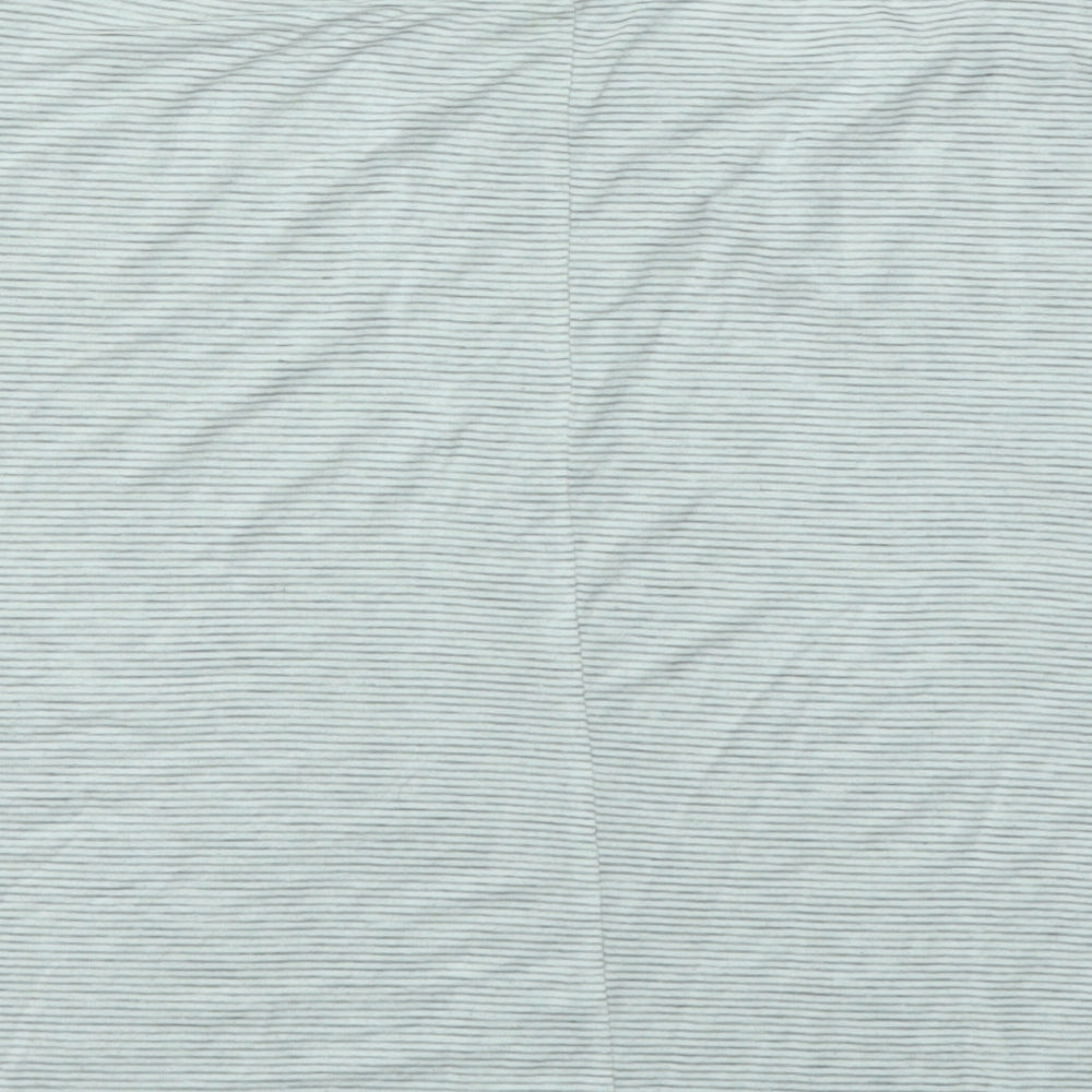 F&F Womens Grey Striped Basic T-Shirt Size 6