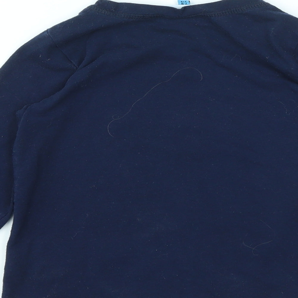 HULLABLN Boys Blue Basic T-Shirt Size 7-8 Years