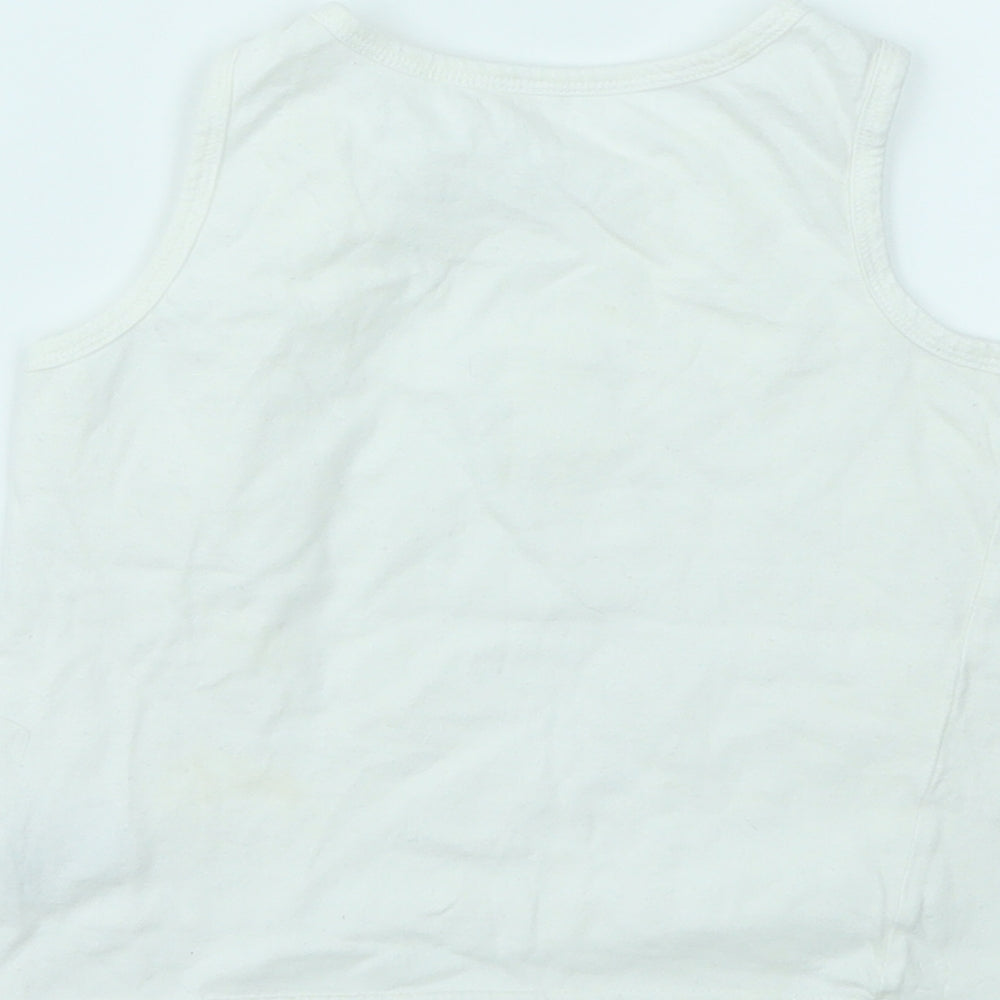 Nutmeg Boys White Geometric Basic T-Shirt Size 3-6 Months