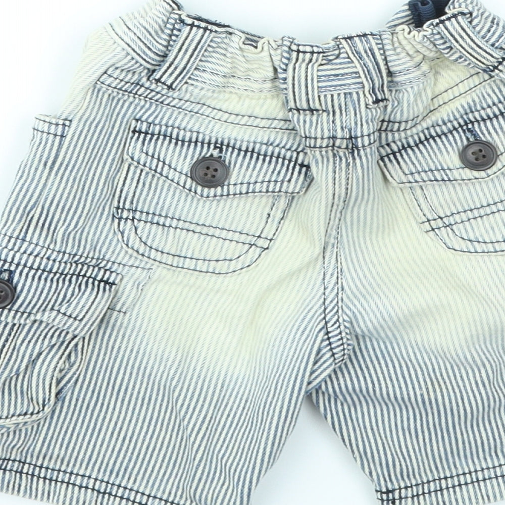 urban rascals Girls Blue Striped Cut-Off Shorts Size 3 Years