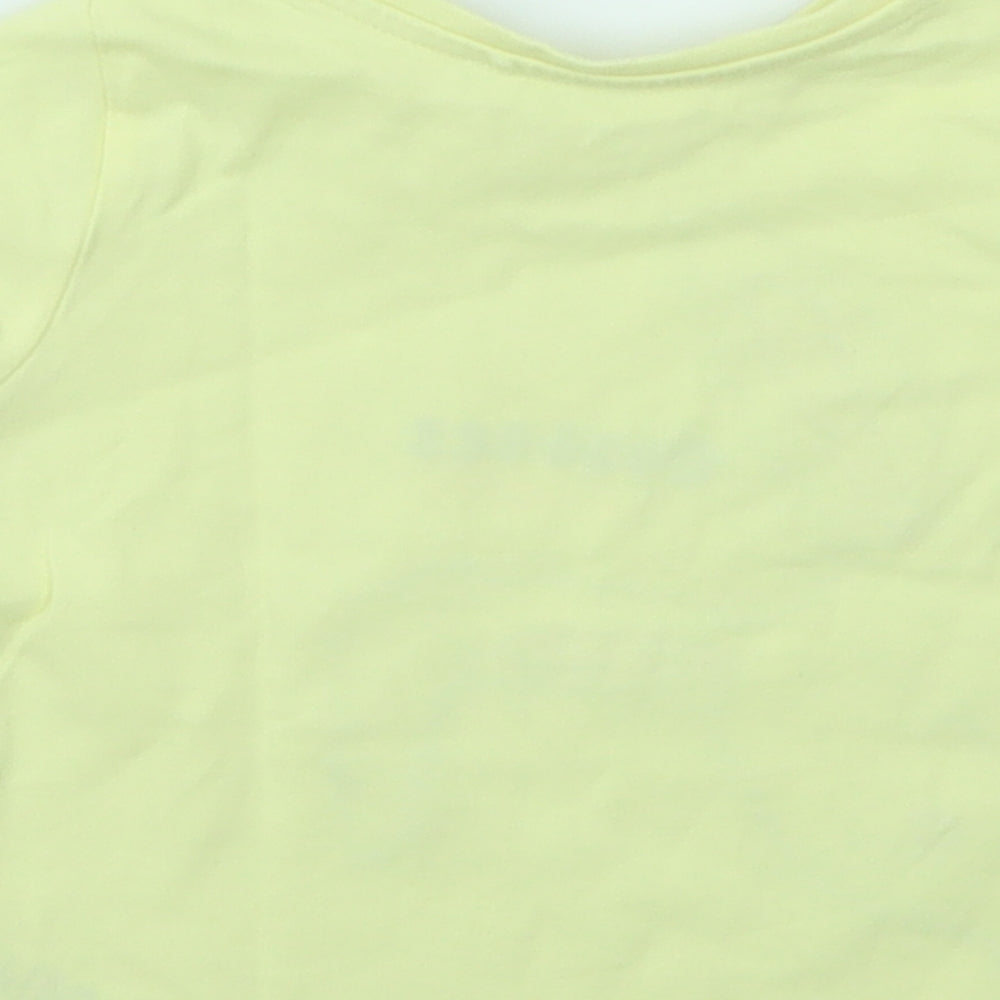 MINI CLUB Girls Yellow Geometric Basic T-Shirt Size 9-12 Months