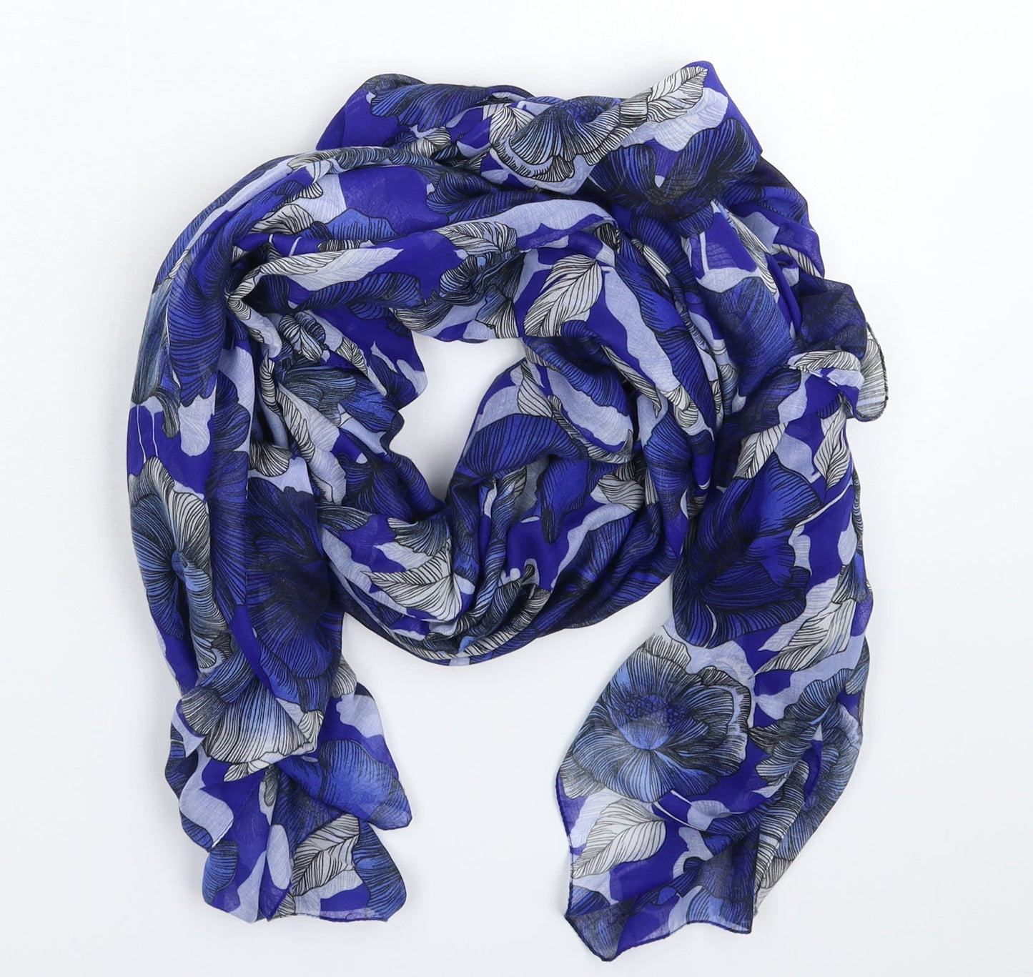 Preworn Womens Multicoloured Floral Scarf