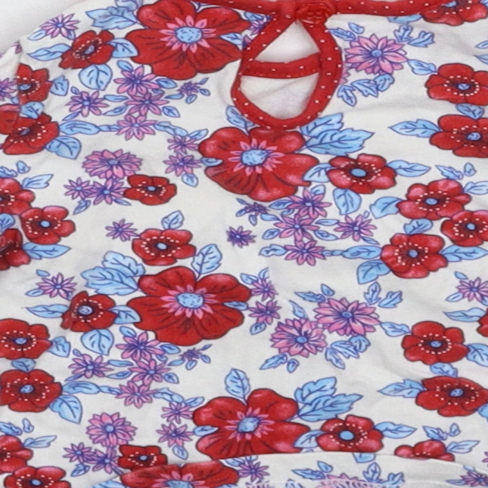 Mini Club Girls White Floral Basic Blouse Size 3-6 Months