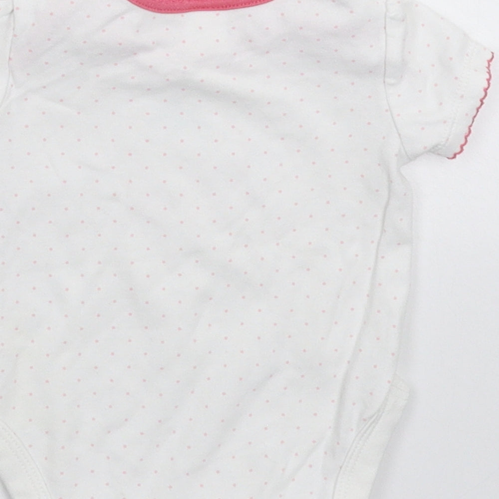 Mini Club Girls White Spotted Babygrow One-Piece Size 3-6 Months